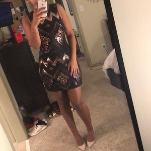Express sequin mini body con